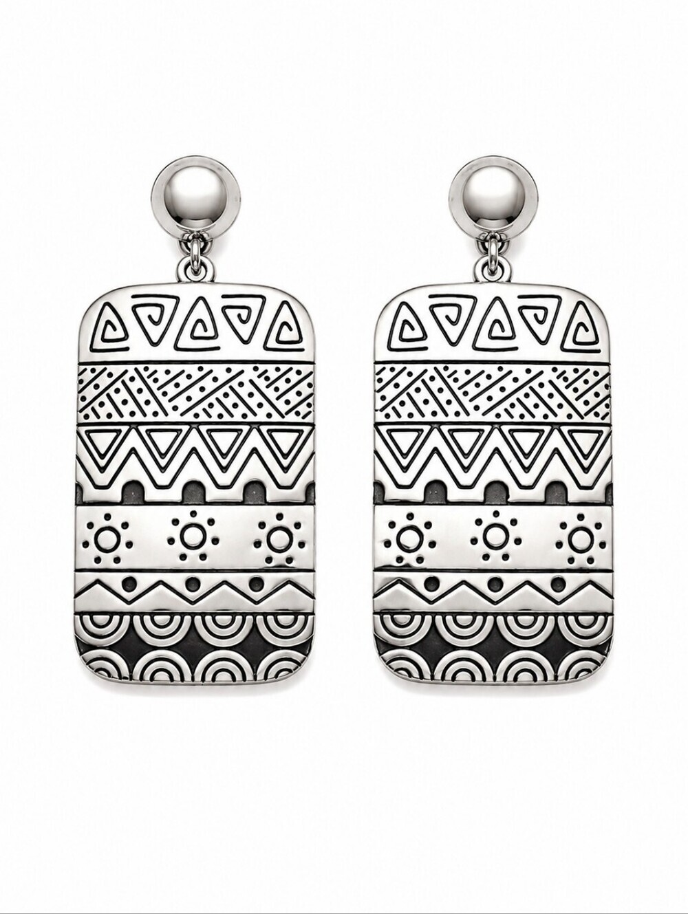 BRIGHTON Africa Stories Tribal Tile Statement Post Earrings